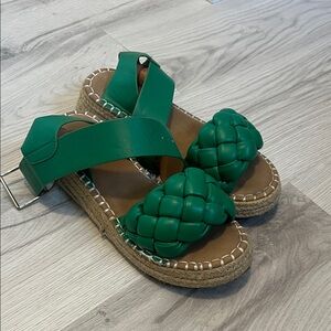 ASOS Green Espadrille Sandals